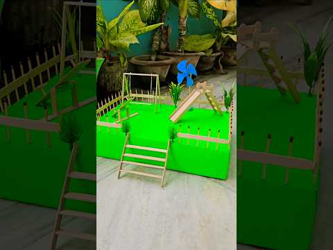 DIY Park Model ♥️ Popsicle Sticks Park Model #craft #diy #shorts