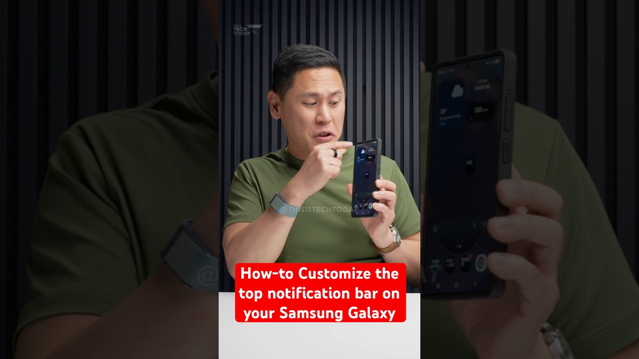 How-to Customize the top Notification Bar on the Samsung Galaxy S25 Ultra