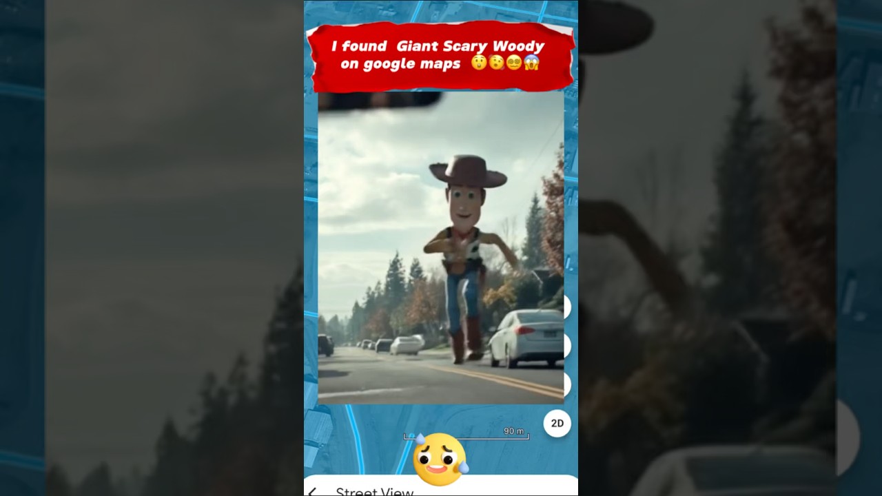 Spotted a Giant Scary Woody on Google Maps! π± #GoogleEarth #ViralShorts