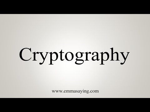 How To Say Cryptography