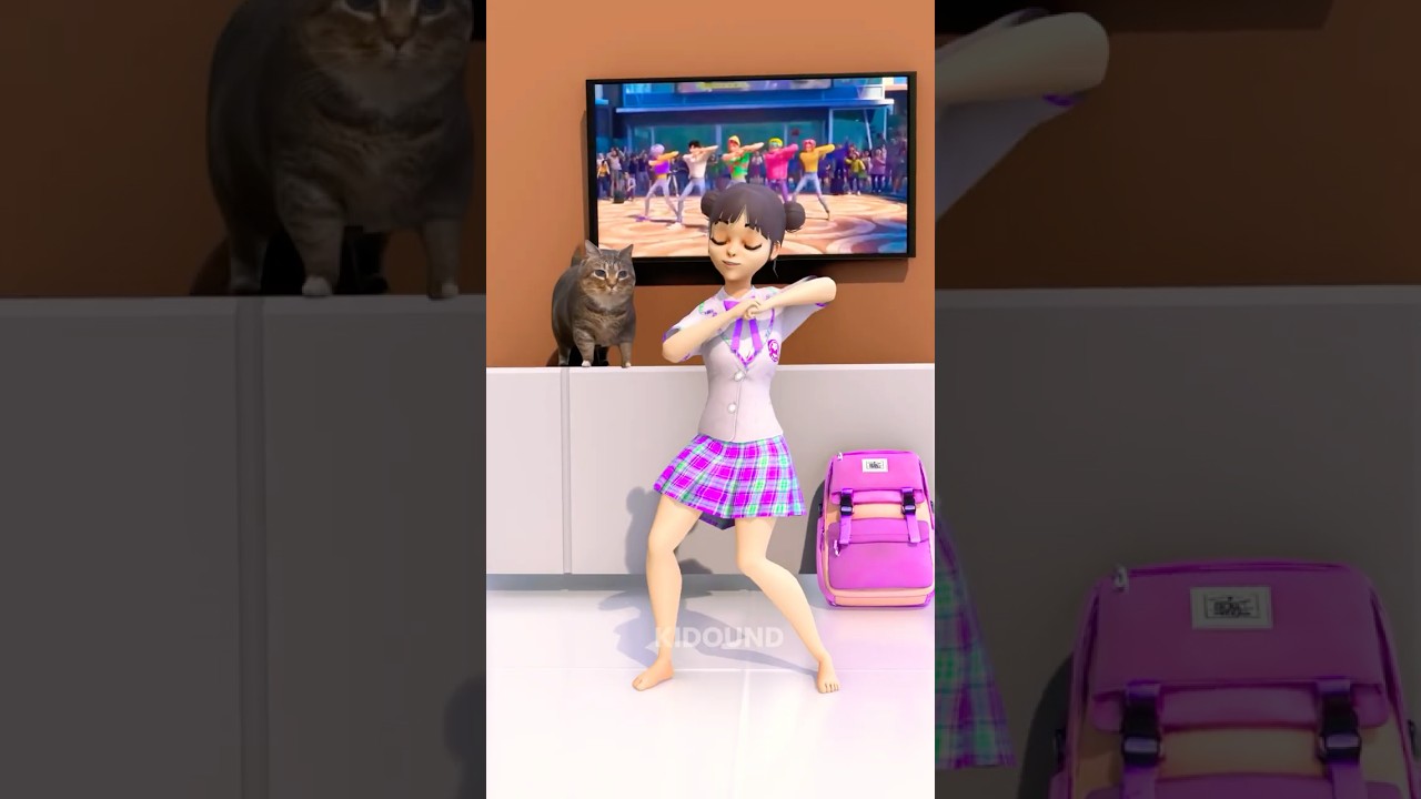 Cute Girl Can't Stop Dancing When KPOP Demon Hunters Saja Boys Appear! πΆ