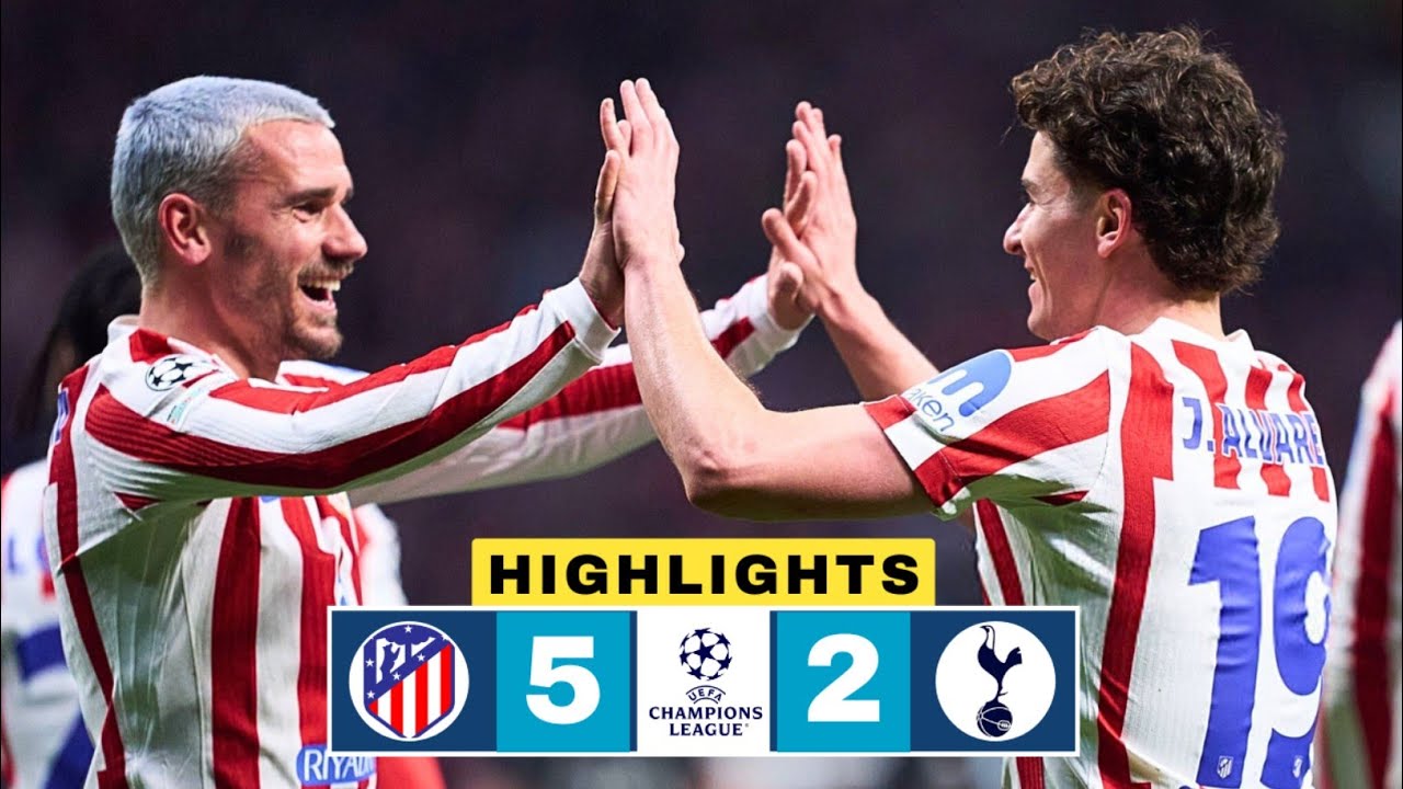 Atlético Madrid 5-2 Tottenham ⚽ | UCL Highlights & Goals