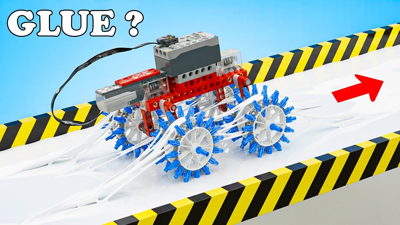 LEGO Cars vs Glue Track Challenge 🚗