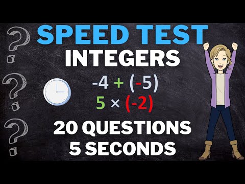 Math Quiz: Integers | Addition Subtraction Multiplication Division | MATH SPEED TEST