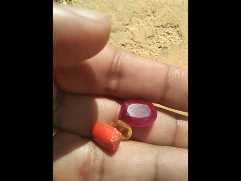 Natural Gemstones Yellow sapphire Ruby Red Coral Original Gem Stones #ruby #coral #gemstones #real