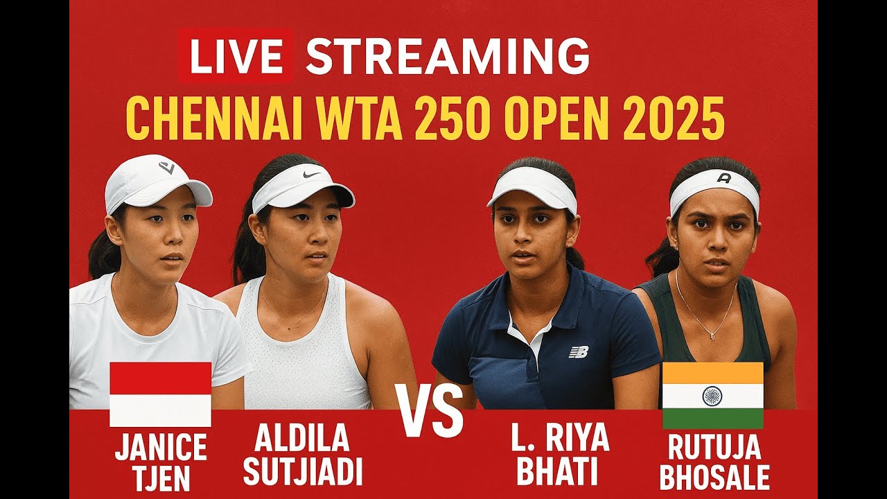 Live Now! Janice Tjen & Aldila Sutjiadi 🇮🇩 vs Riya Bhati & Rutuja Bhosale 🇮🇳 – Chennai WTA 250 Highlights