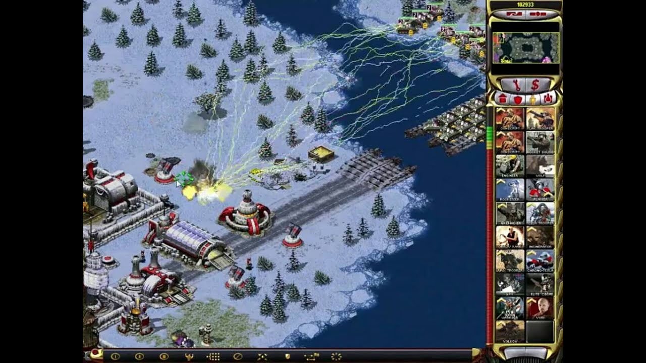 Red Alert 2: 1 vs 7 Tesla Tank Strategy ⚡