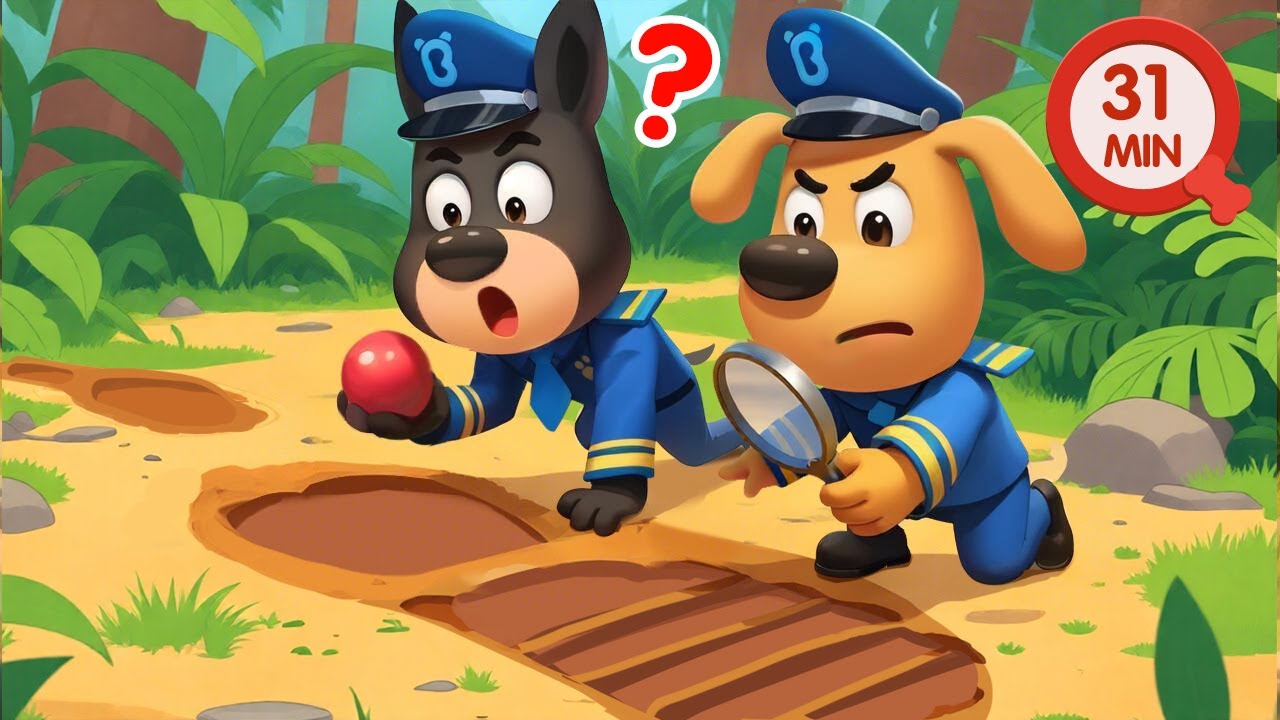 Giant Footprints & Safety Tips for Kids 🚓 | Sheriff Labrador Cartoon Adventure