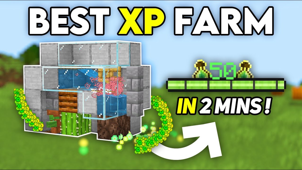 Ultimate XP Farm in Minecraft Bedrock 1.21 (No Trident Needed)