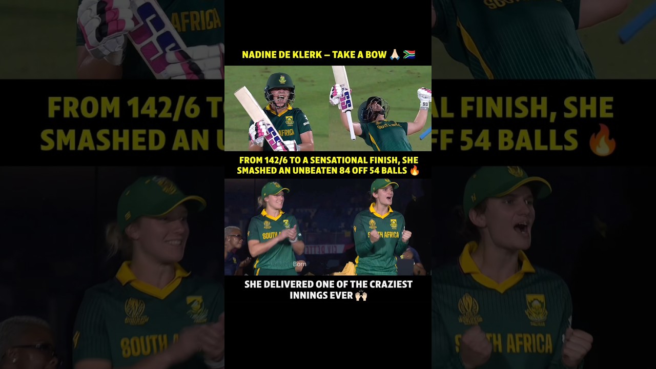 Nadine De Klerk Leads South Africa to Victory! 🇿🇦👏