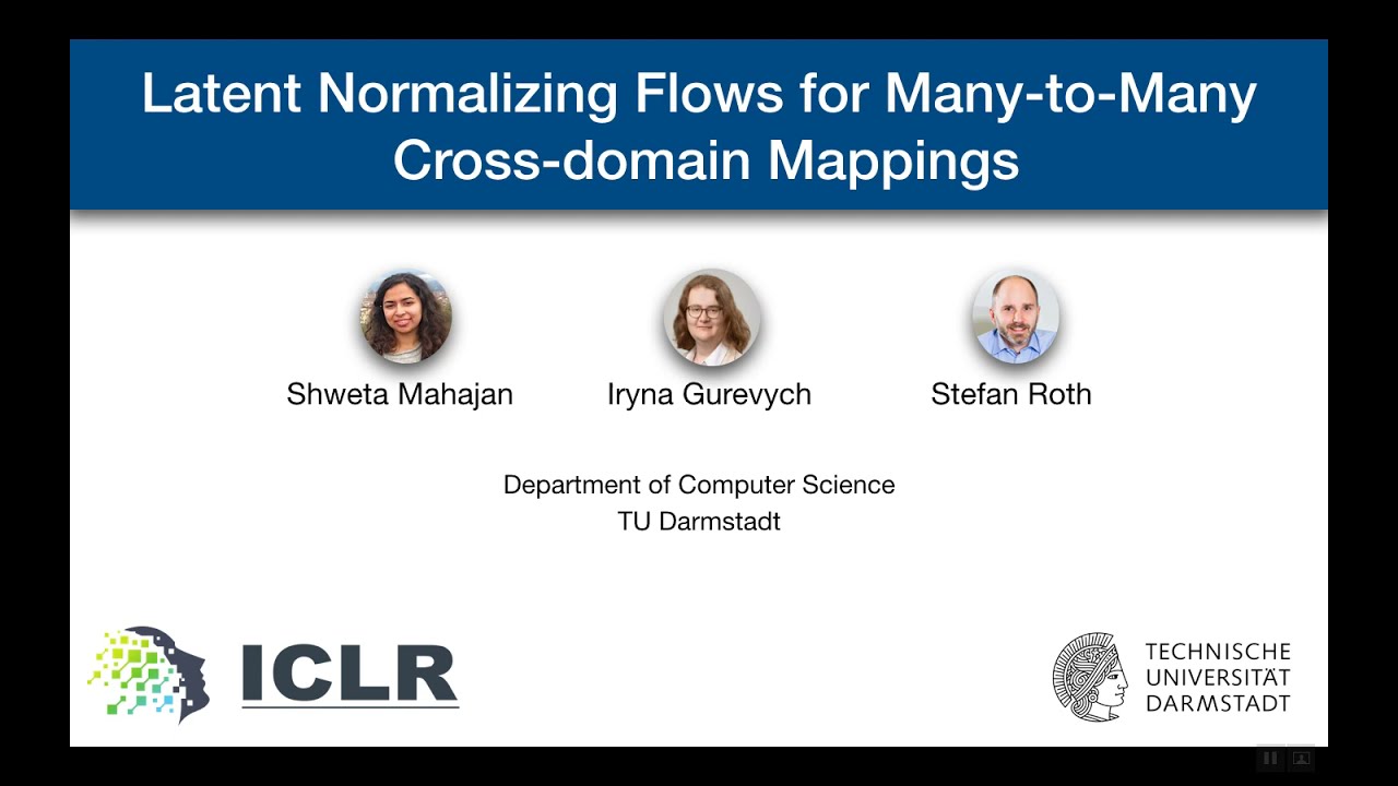 Latent Normalizing Flows for Cross-Domain Mappings