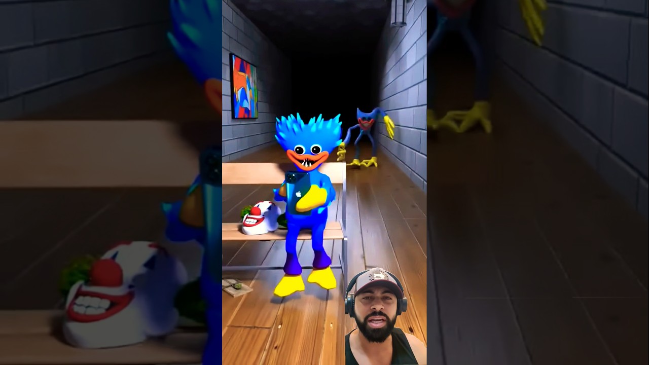 Medo no Huggy Wuggy! 😱 Surpresa na animação #shorts