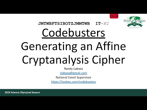 Codebusters - Generating an Affine Cryptanalysis Cipher