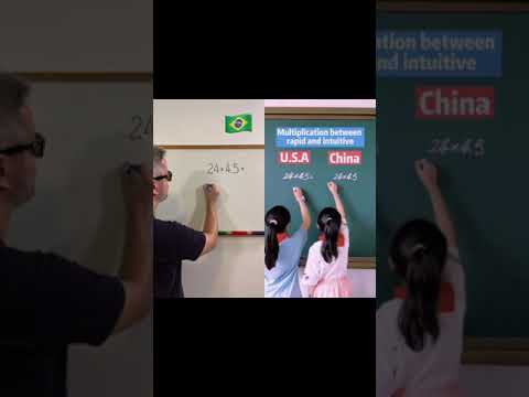 Desafio da Multiplicação Rápida (Parte 2): EUA × China × Brasil! #shorts