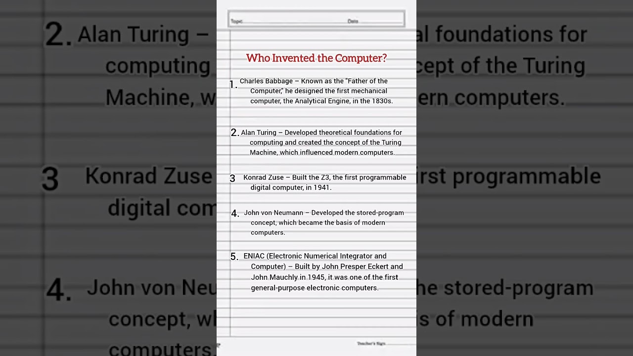 The Inventors Behind the Computer: A Fascinating History & Evolution 💻
