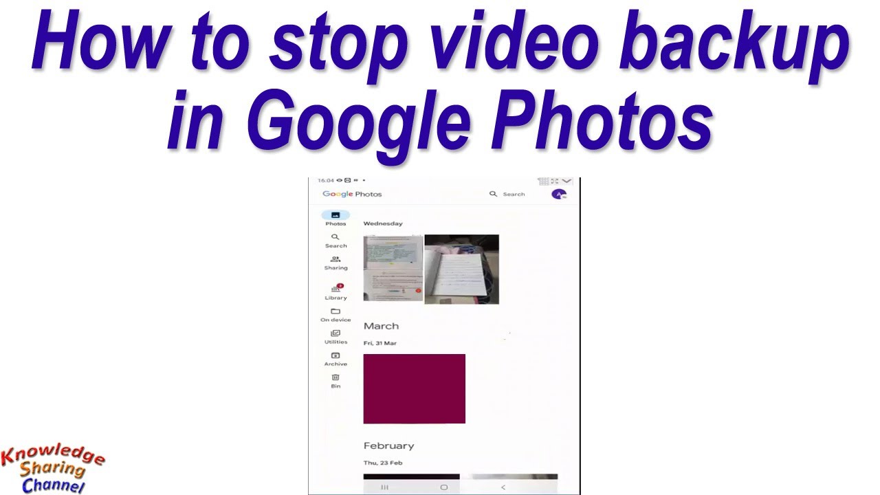 Stop Video Backup in Google Photos 📹