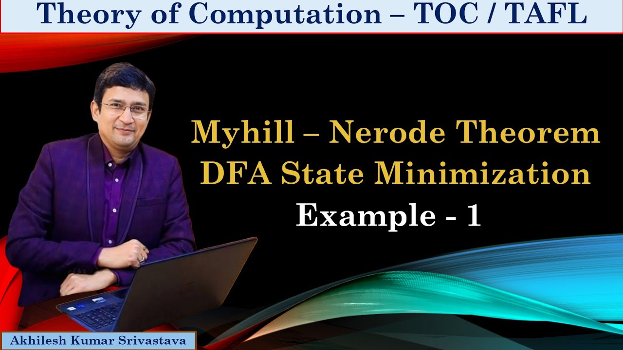 Myhill-Nerode Theorem: An Example of DFA State Minimization