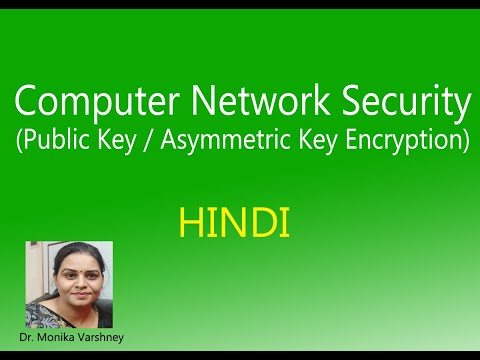 Computer Network Security Public Key Encryption / Asymmetric Key Encryption in Hindi