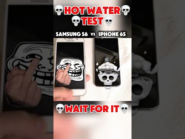 Samsung S6 vs iPhone 6s Water Test 💦