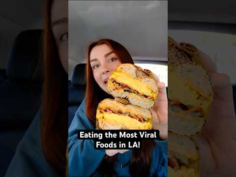 Only eating the most viral foods in LA for a full day! #Foodie #LAFood #LosAngeles #Eating #Shorts ￼