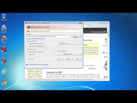 Convert a web page to PDF from Internet Explorer