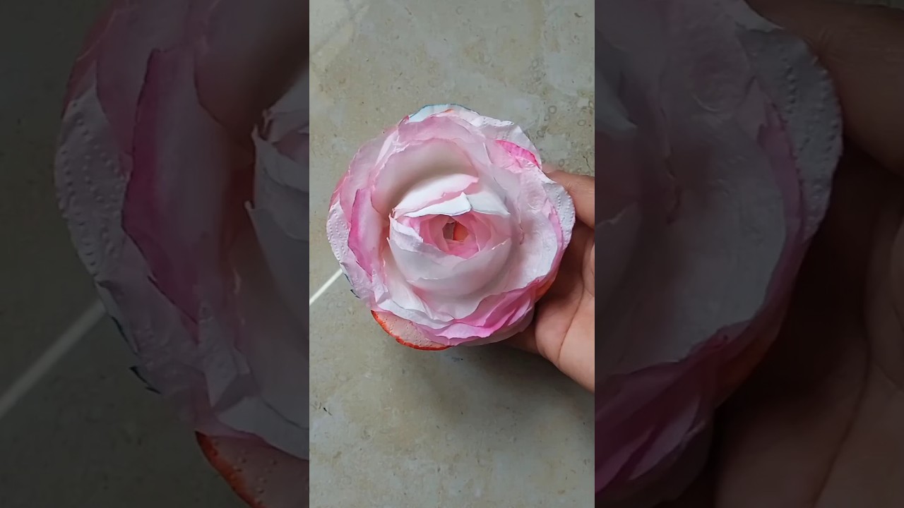 Tissue Paper Rose DIY | Creative Paper Craft Tutorial