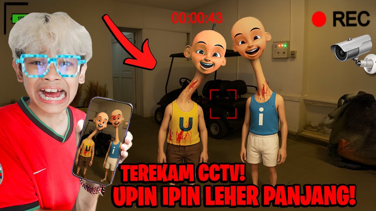 Terekam CCTV: Upin Ipin Leher Panjang Masuk Rumah Bocil!