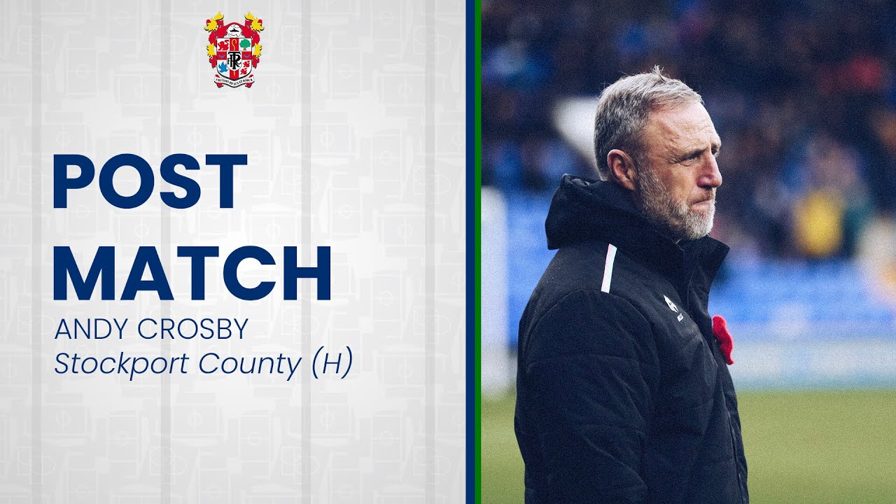 Andy Crosby Reacts to Tranmere Rovers' Loss Against Stockport County