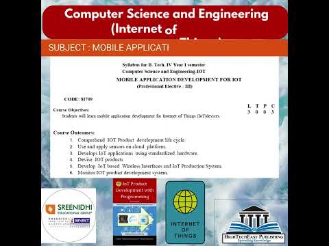 IOT Product Development with Programming as syllabus book MOBILE APPLICATION DEVELOPMENT FOR IOT