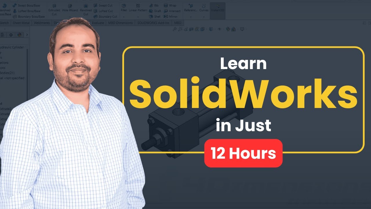 Learn SOLIDWORKS in Just 12 Hours | 3D CAD Training for Beginners
