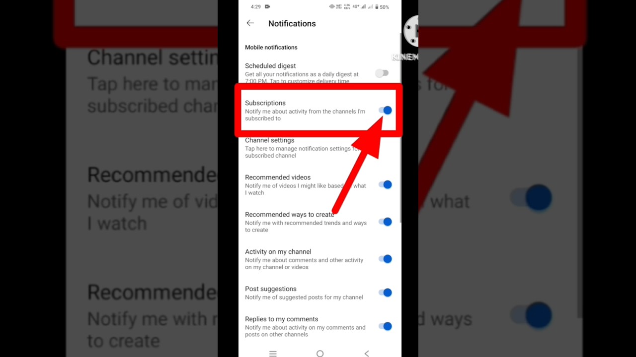 Turn Off YouTube Subscription Notifications 🔔