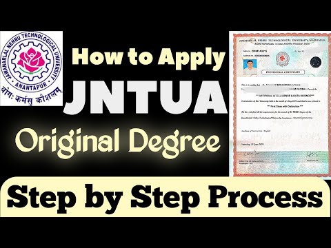 HOW TO APPLY JNTUA OD ONLINE | STEP BY STEP PROCESS