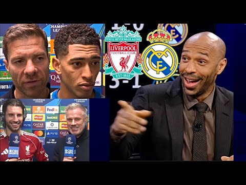 Liverpool vs Real Madrid | Tierry Henry, Carragher & Bale Reactions after Slot Beats Xabi Alonso 🔥