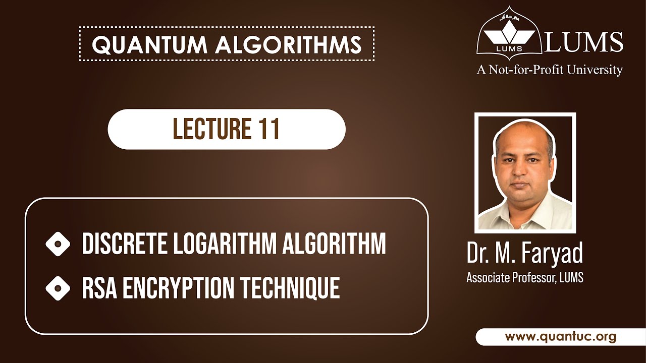 Lecture 11: Discrete Logarithm & RSA Encryption Explained 🔐