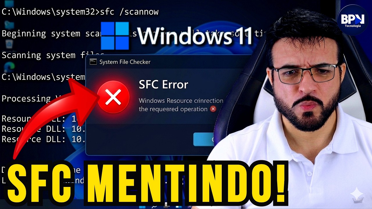 Descobri o PROBLEMA do sfc /scannow! Seu Windows 11 não está QUEBRADO!