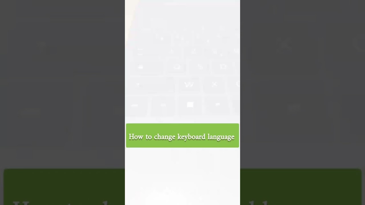 1-How to change keyboard language #pc  #keyboard #windows11 #windows10 #laptop #computer #hp#shorts