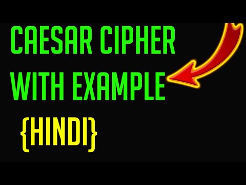 caesar cipher encryption and decryption in hindi | caesar cipher encryption and decryption example