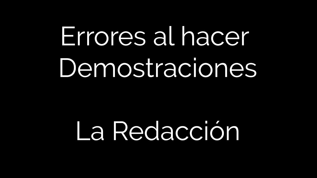 Errores Comunes al Escribir DEMOSTRACIONES Matemáticas 🚫