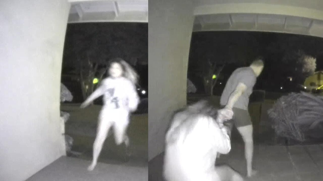 Shocking Doorbell Camera Footage Shows Woman's Life in Danger 🚨