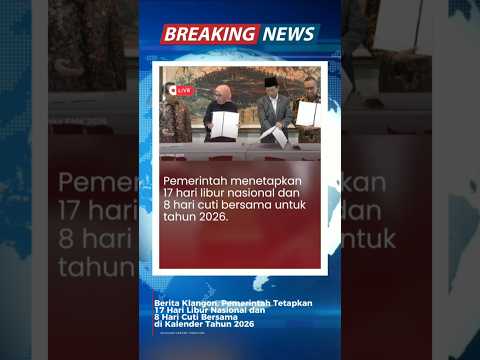 Pemerintah umumkan libur dan cuti  bersama untuk kalender tahun 2026 #shorts #news #viral