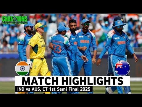 IND vs AUS Champions Trophy Semi-Final Highlights 🇮🇳🇦🇺