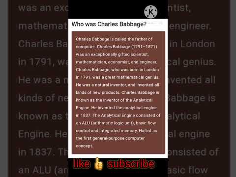 who was Charles babbage ? #trending #shortsvideo #youtube #viral #gk