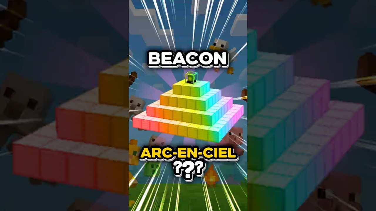Tuto BEACON Arc en Ciel dans Minecraft 🌈