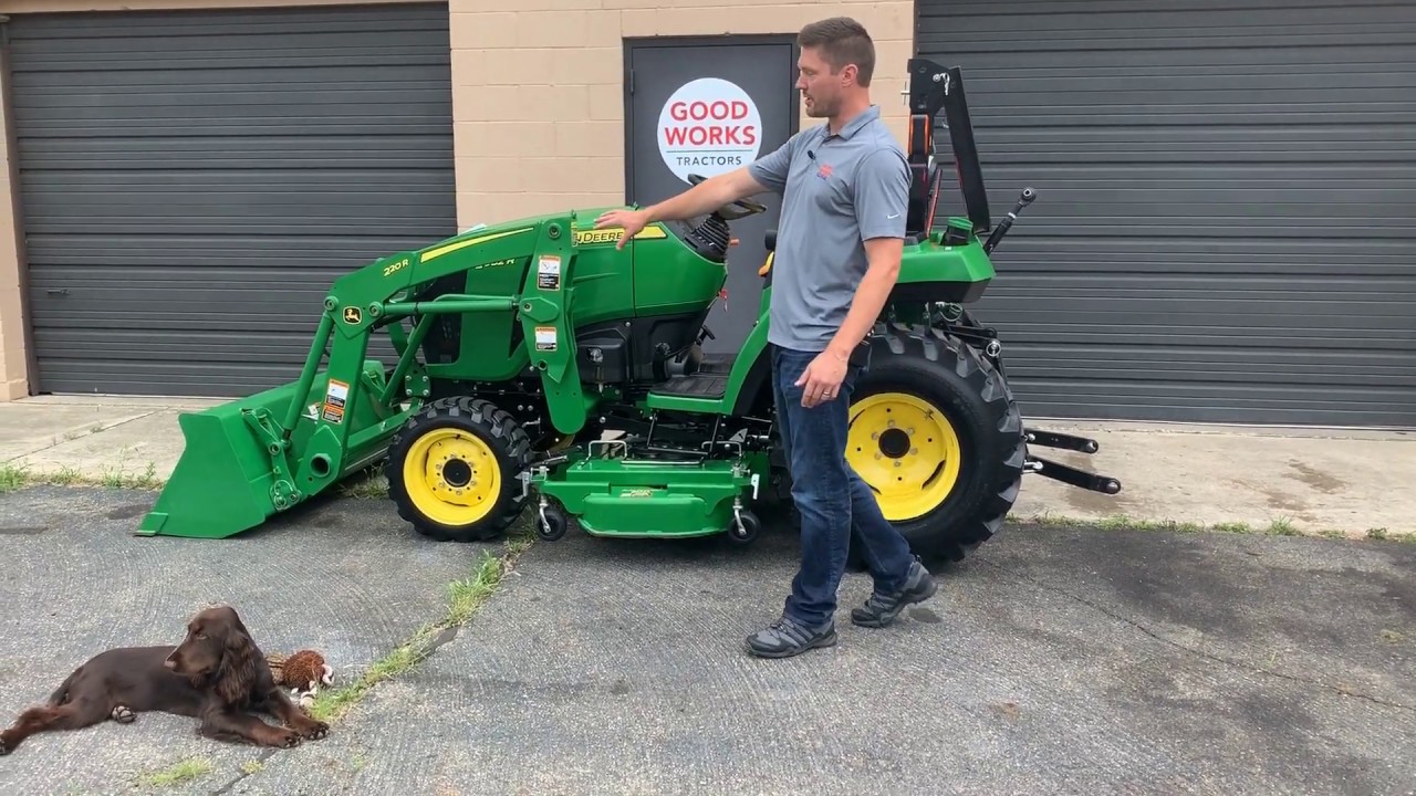 2017 John Deere 2032r Tractor & TWO REAR REMOTES! Plus the 220r Loader & 60" AutoConnect Mower!