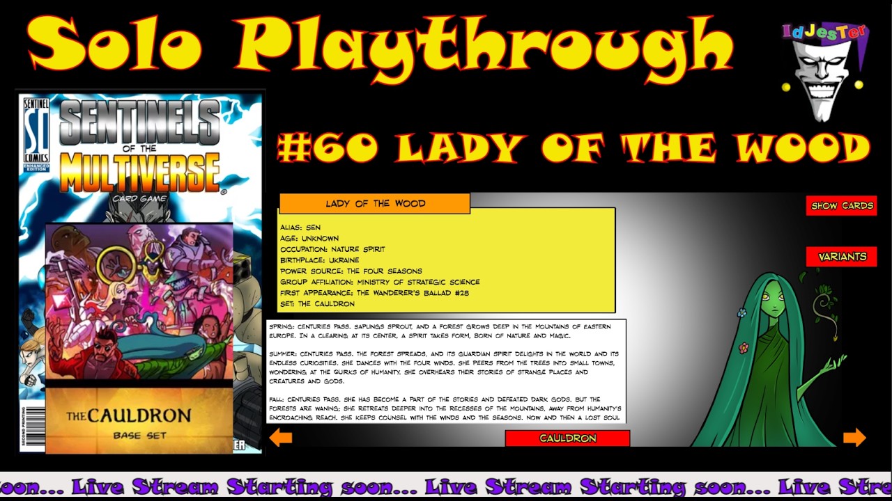 Tutorial Series For Sentinels of the Multiverse Hero #60 LADY OF THE WOOD