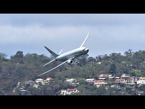 Boeing P-8A Poseidon Flies Low Over Hobart 🇦🇺