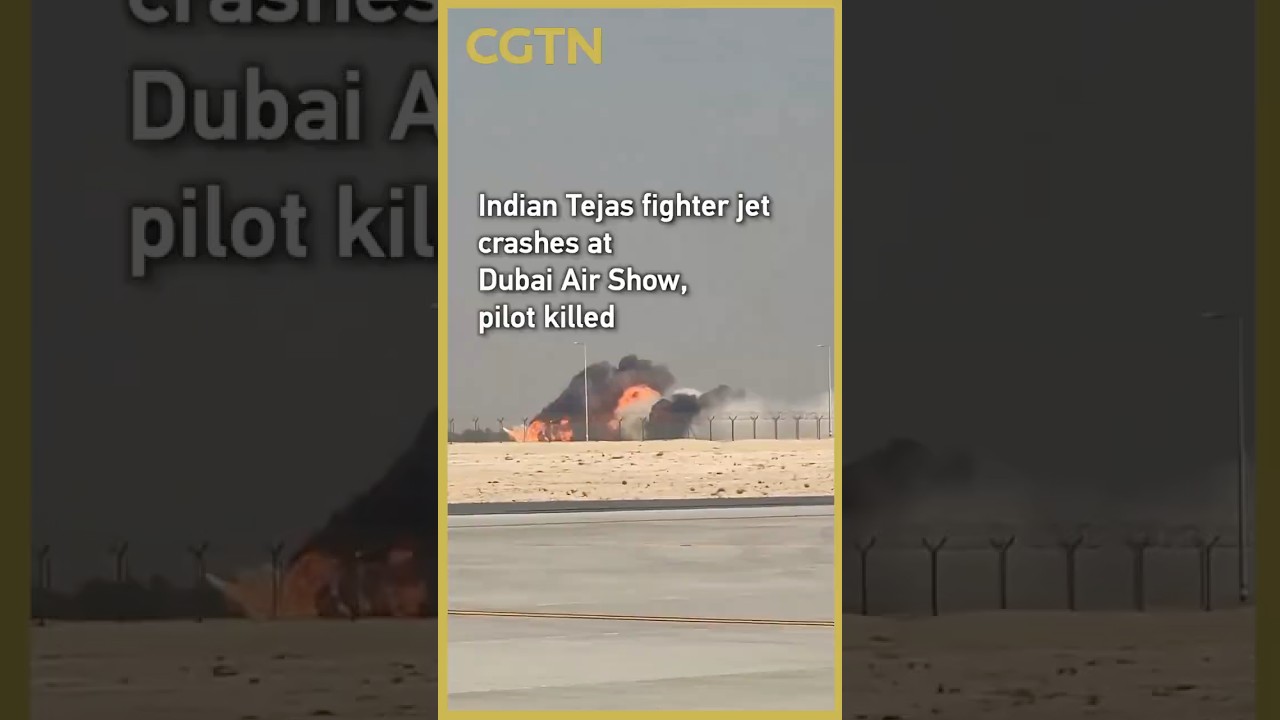 Indian Tejas Jet Crashes at Dubai Air Show ✈️