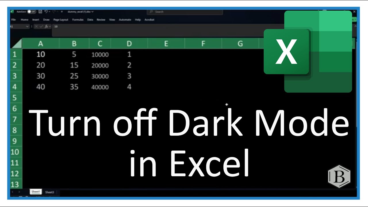 How to Disable Dark Mode in Excel π