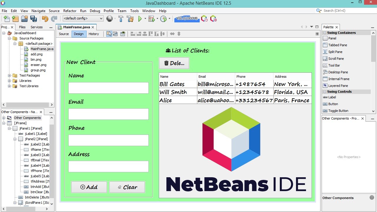 Build a Java Swing Application with JTable & Form Using NetBeans GUI Builder π₯οΈ