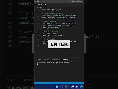 How to Use NPM and Node.js to Run Your JavaScript Code ?In VsCode #webdevelopment #npm #nodejs